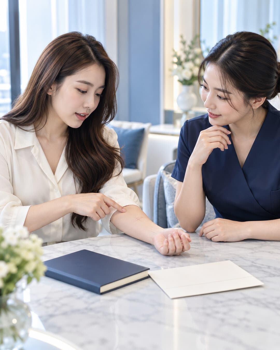 ภาพสรุปขั้นตอนและปัจจัยที่เกี่ยวข้องกับ แผลเป็นเก่าหลายปี ยังดูแลได้ไหม คำตอบอยู่ที่ชนิดรอย ไม่ใช่อายุอย่างเดียว