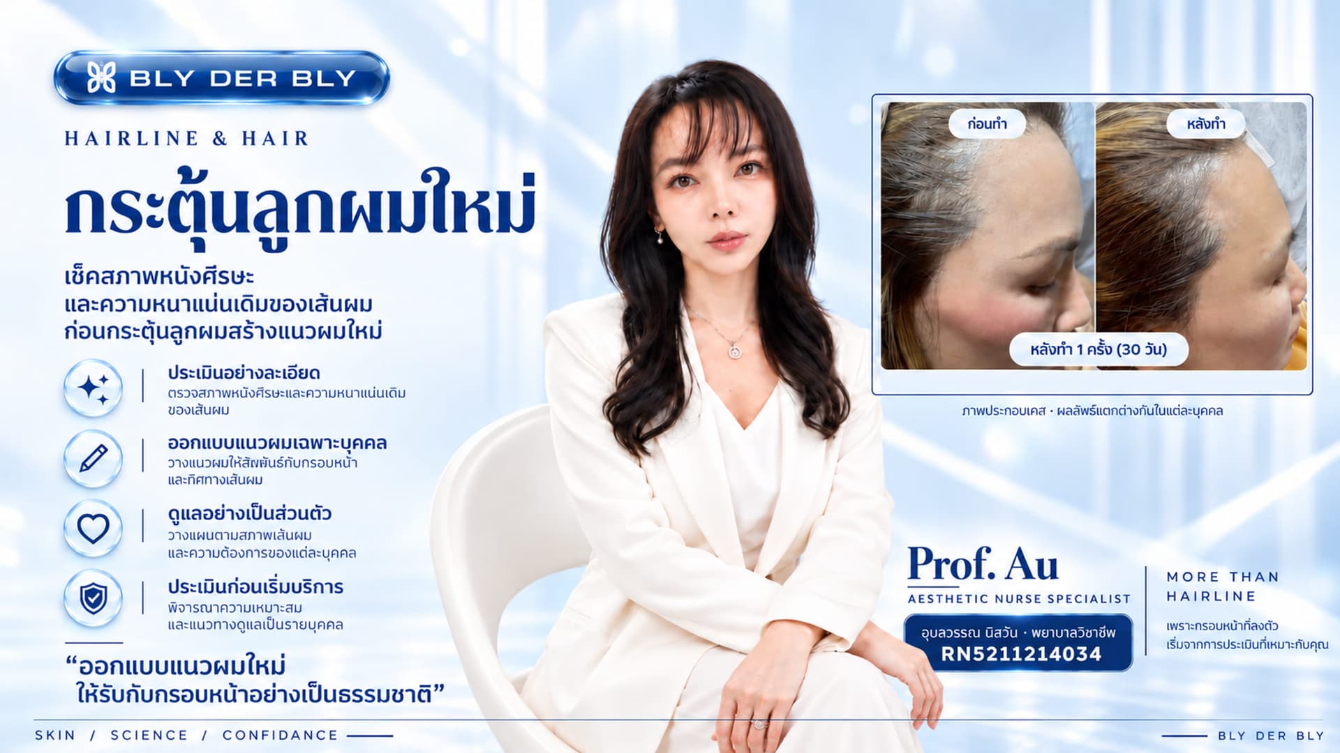 ภาพบริการกระตุ้นลูกผมใหม่ของ BLY DER BLY